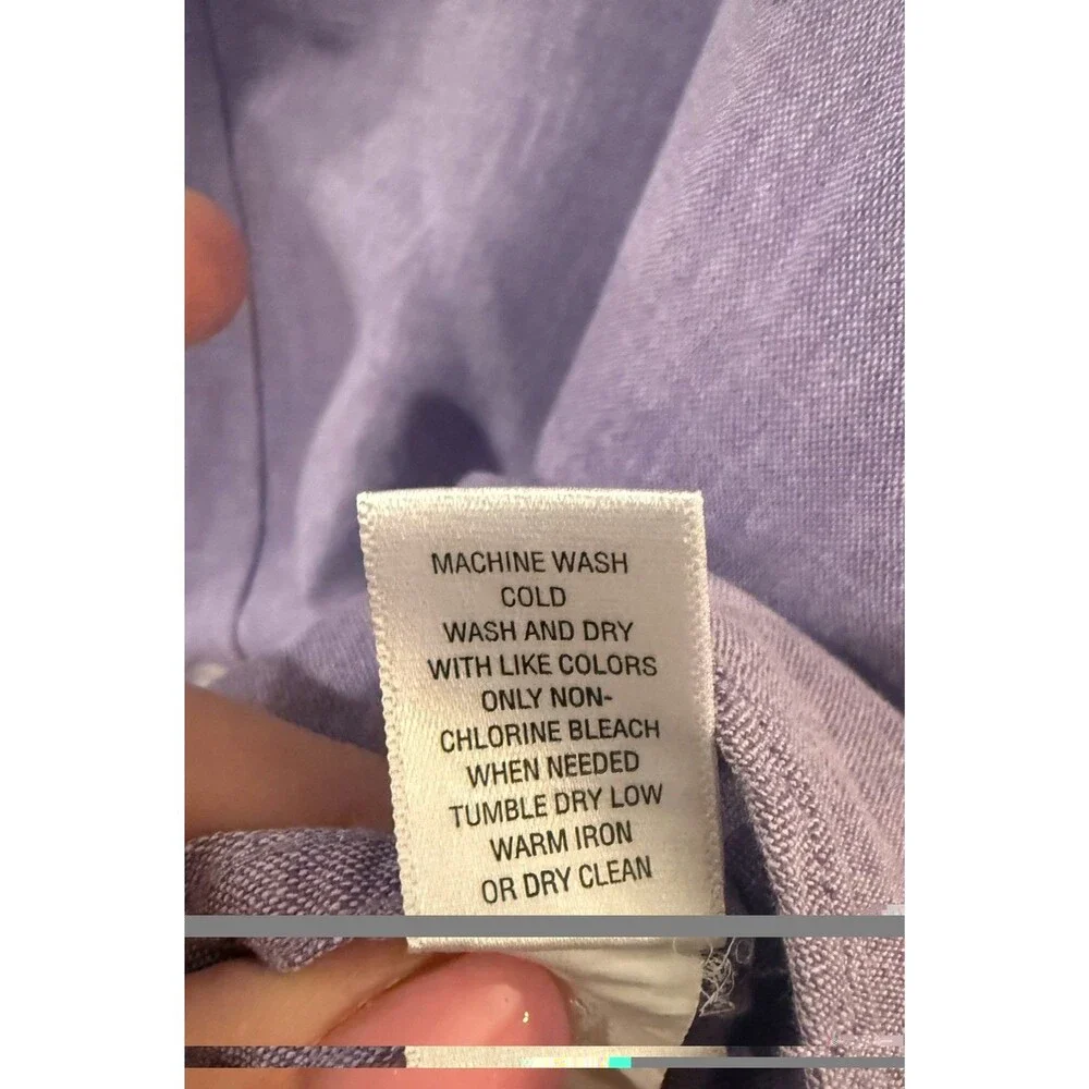 Banana Republic Shirt Men's Size XL Purple Soft Wash Button Up Casual Preppy EUC